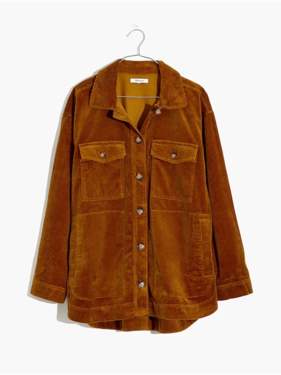 Madewell Jackets & Blazers - Madewell Corduroy Yorkway Shirt-Jacket in antique gold